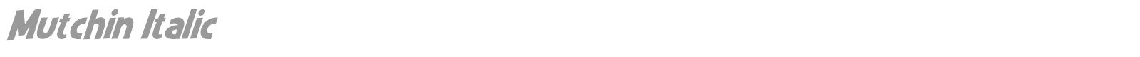 Mutchin font preview